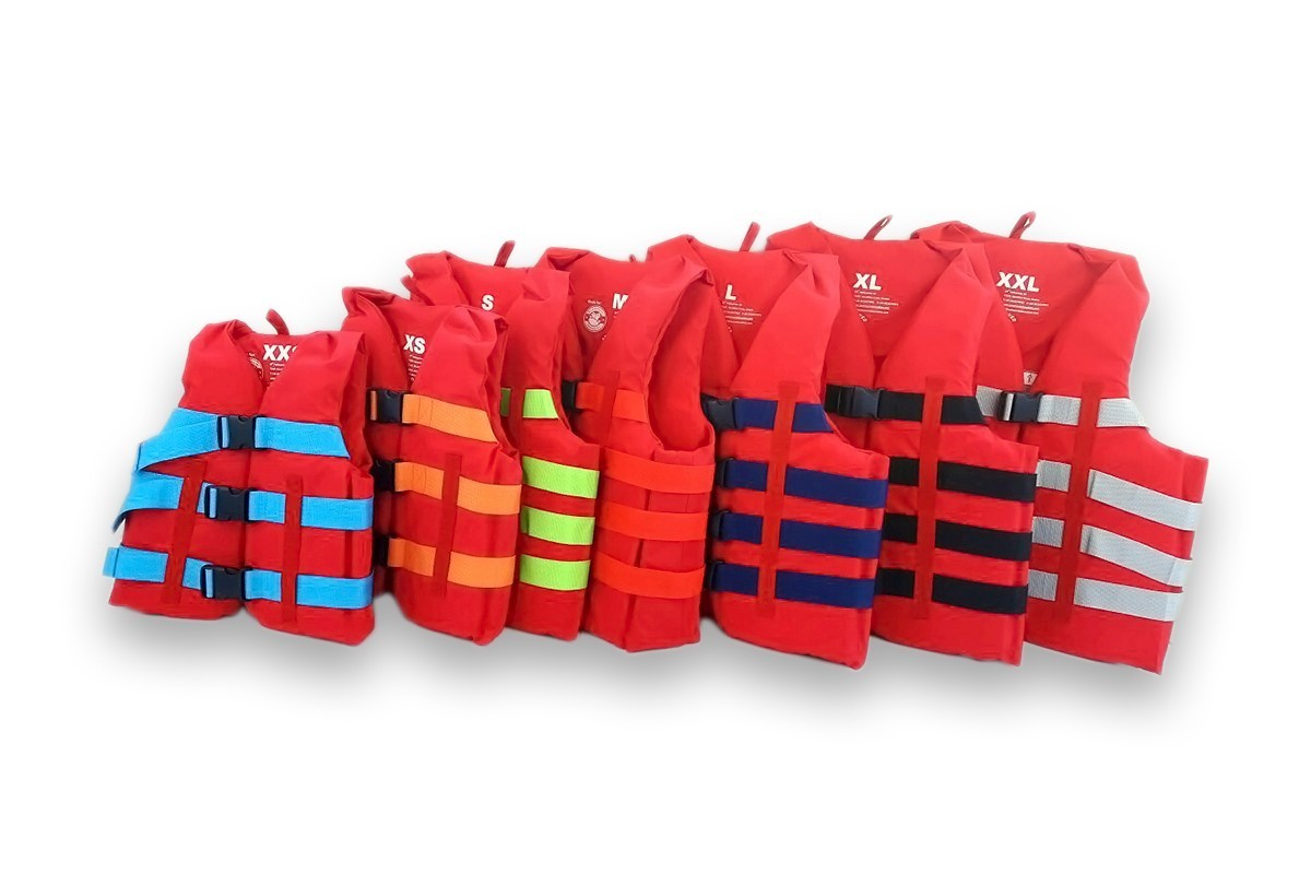 Watersports Buoyancy Aid 50N(Red - Yellow - Green)